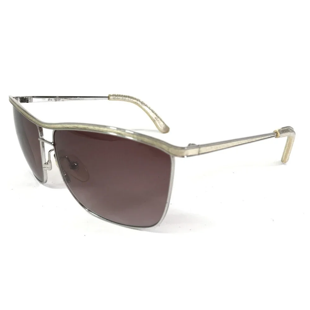 Salvatore Ferragamo Sunglasses SF113SI 045 Gold Silver w/ Purple Gradient Lenses